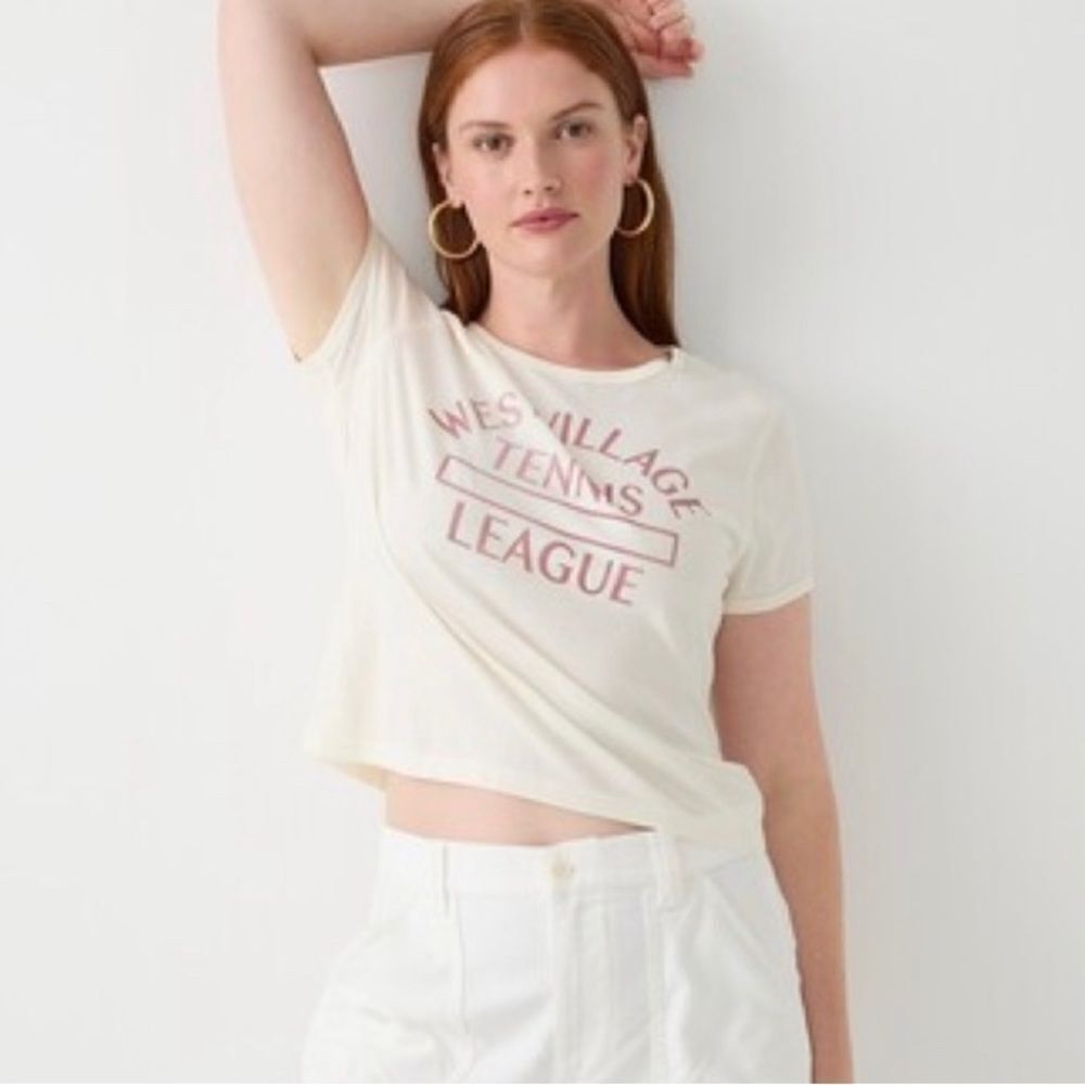 NWT J.Crew crop tee. XS